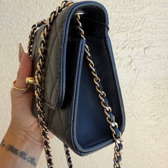 CHANEL Black Lambskin Mini Trendy CC Bag Gold Hardware - Picture 5 of 9